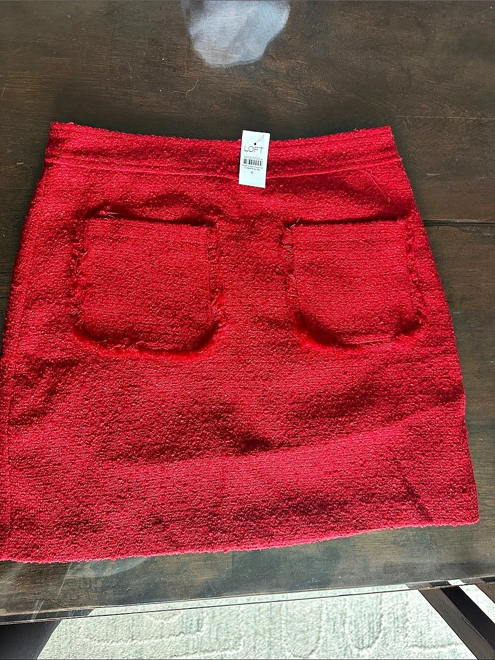 LOFT Red Mini Skirt Size 6 NWT